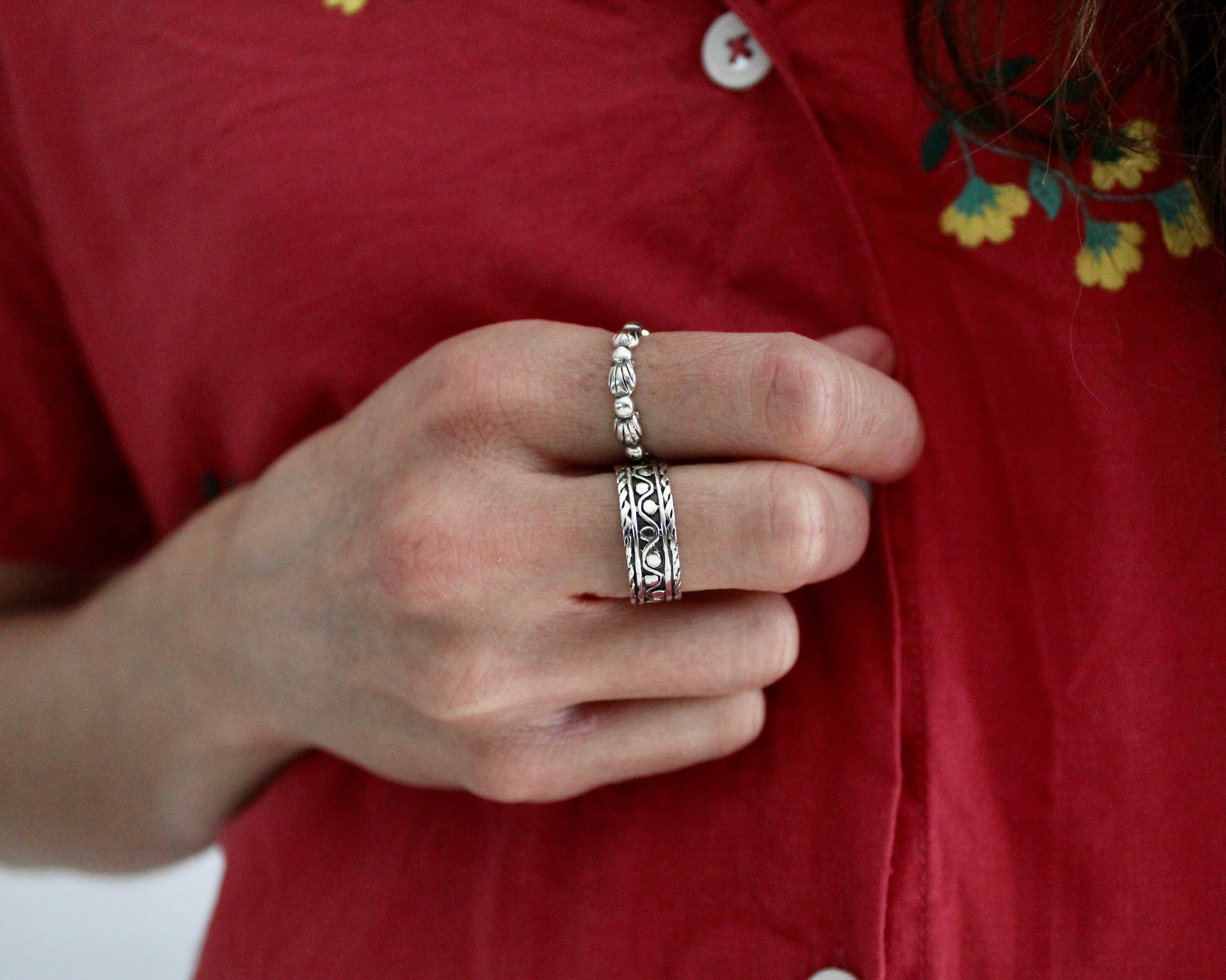 CHAKRI, bague argent sterling.