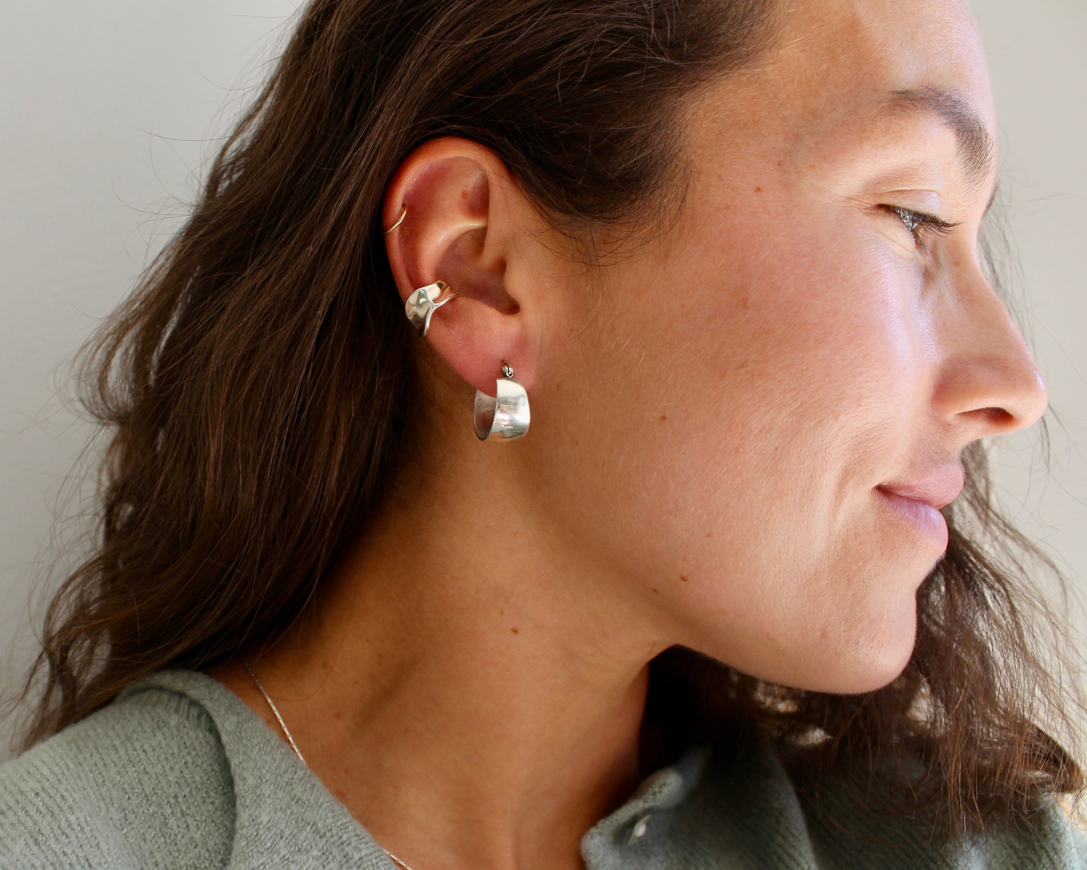 KARINE, manchette d'oreille en argent sterling.