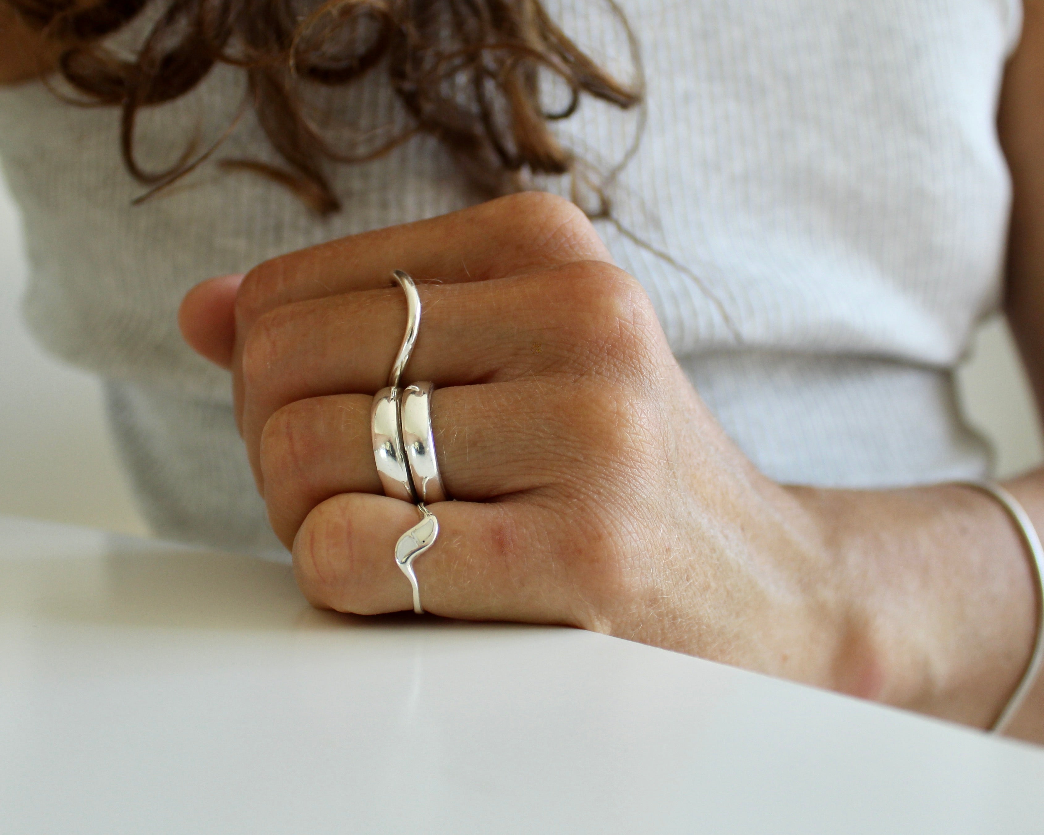 Julia, bague argent sterling.