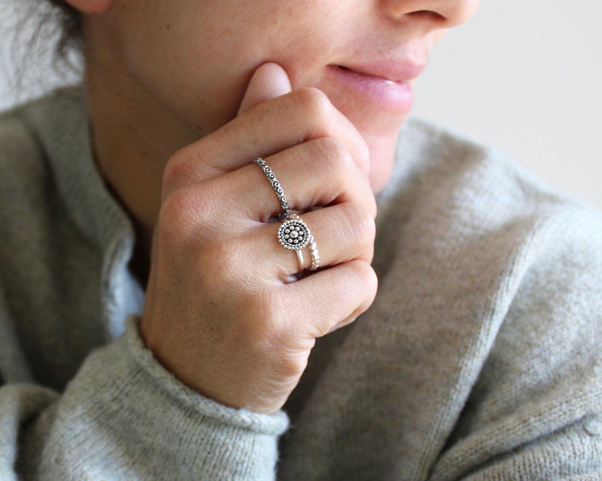 ROSA, bague argent sterling.