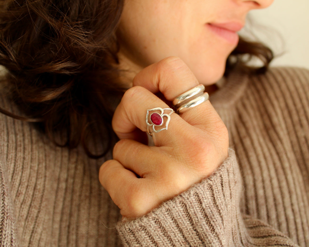 JULIA, bague argent sterling.