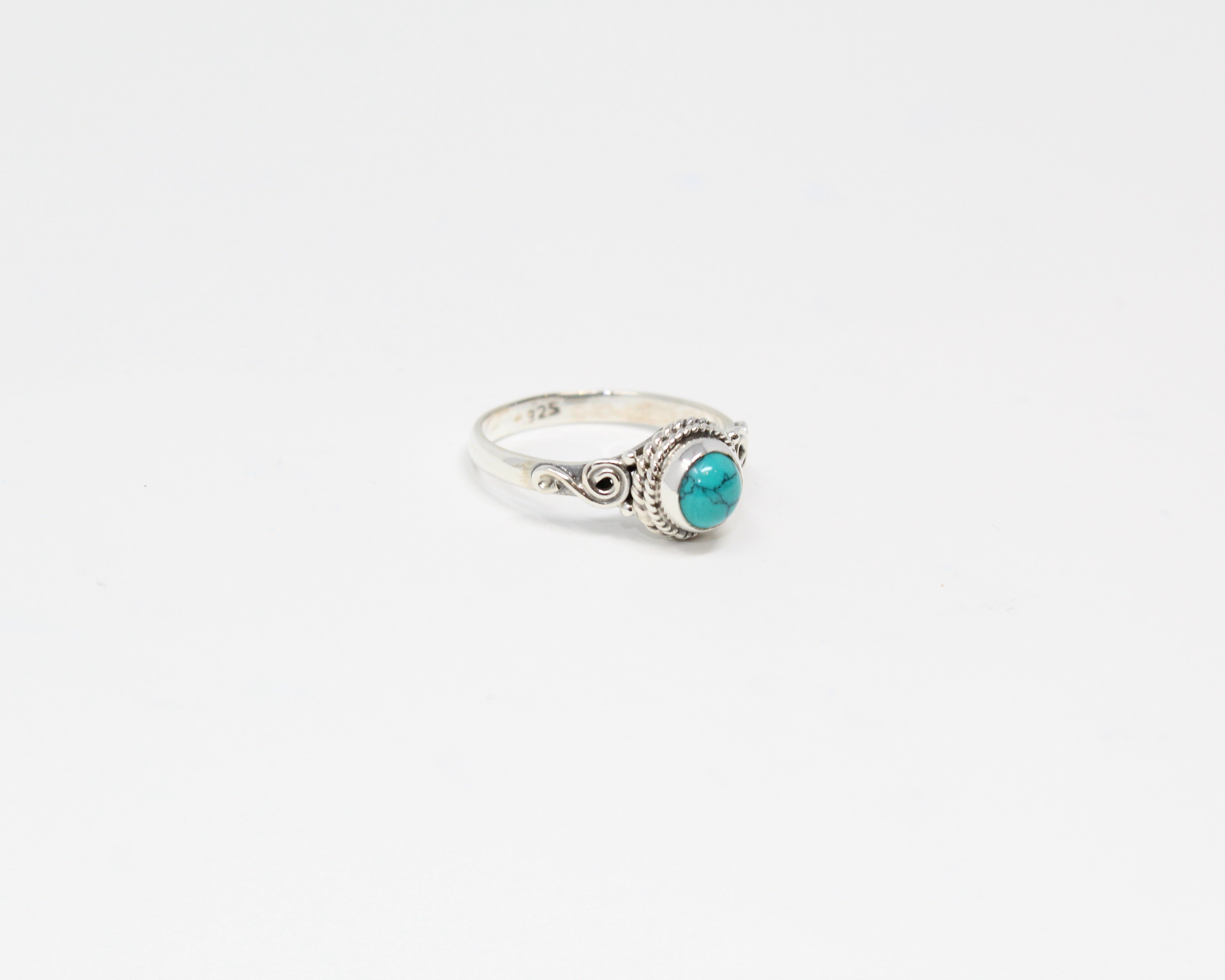 SINCÉRITÉ, bague argent sterling et pierre semi-précieuse, TURQUOISE.