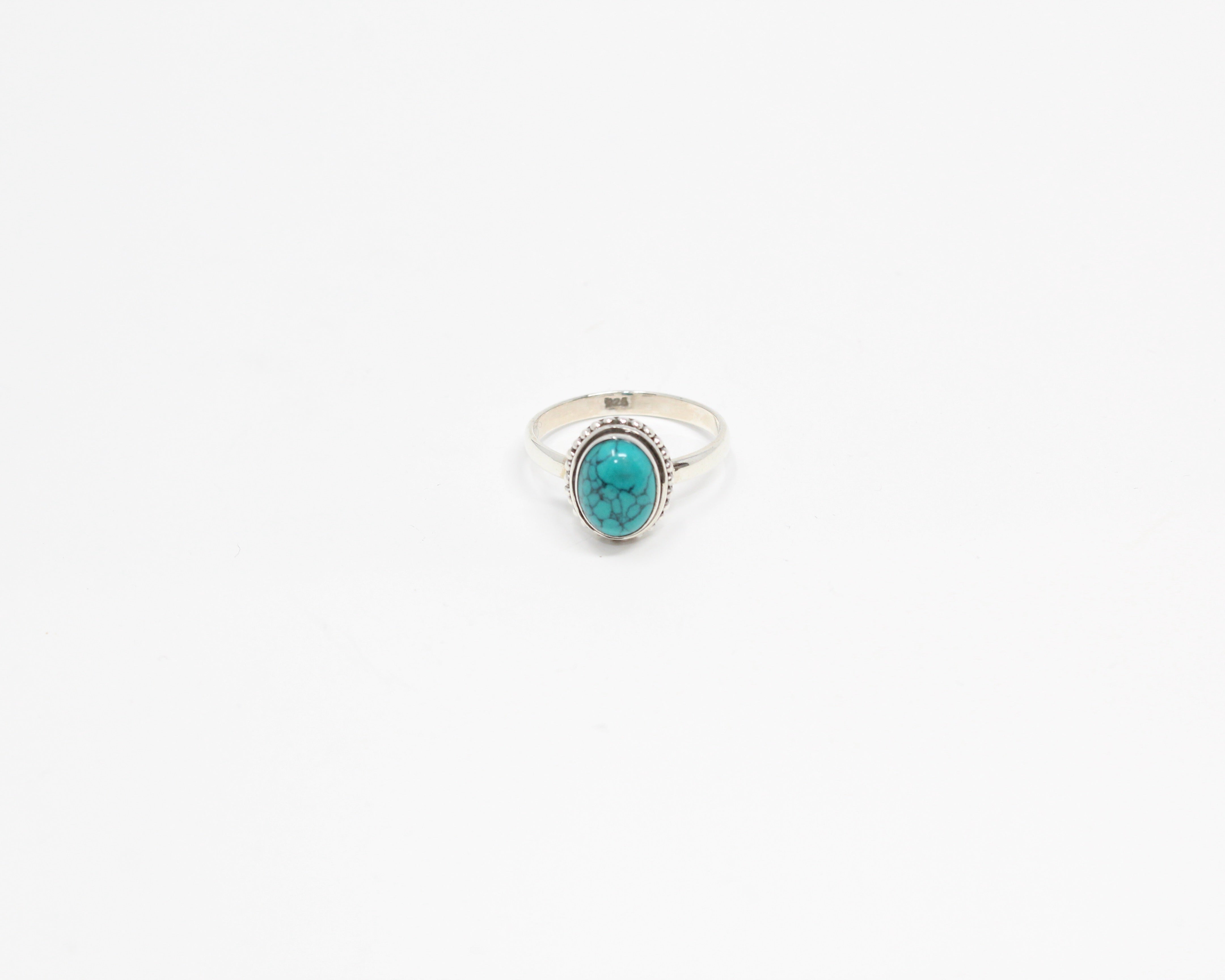 ÉQUILIBRE, bague argent et pierre semi-précieuse, TURQUOISE.