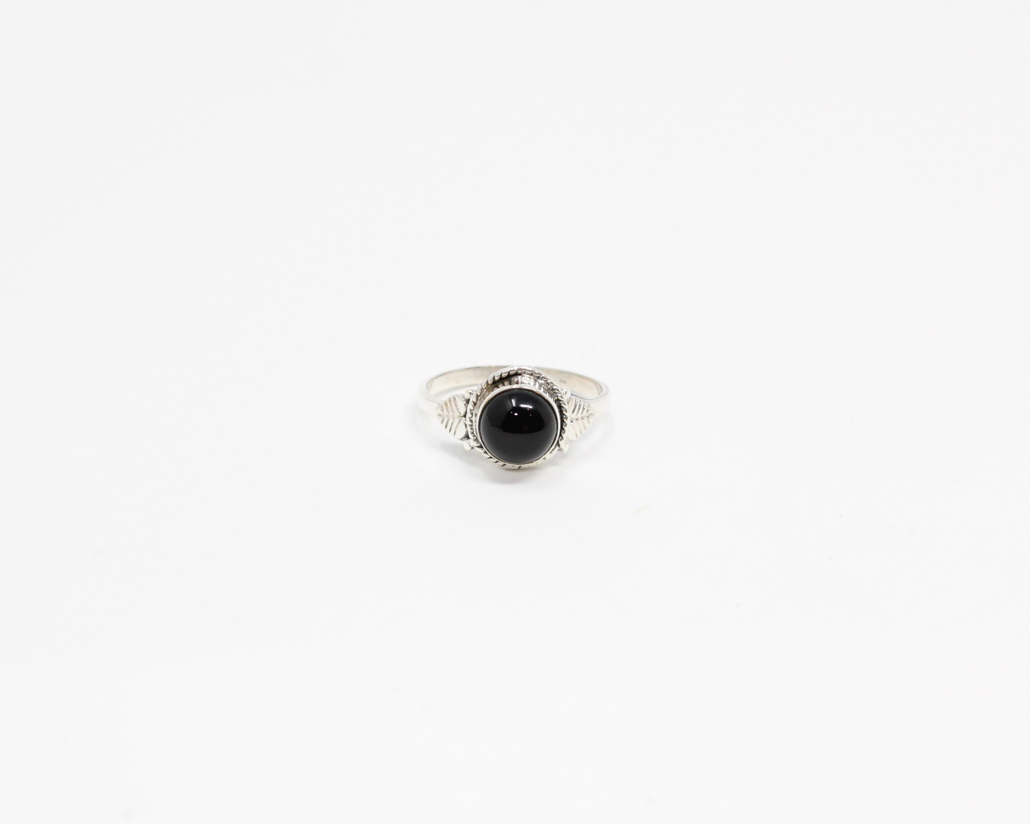 JOIE, bague argent sterling et pierre semi-précieuse, ONYX.