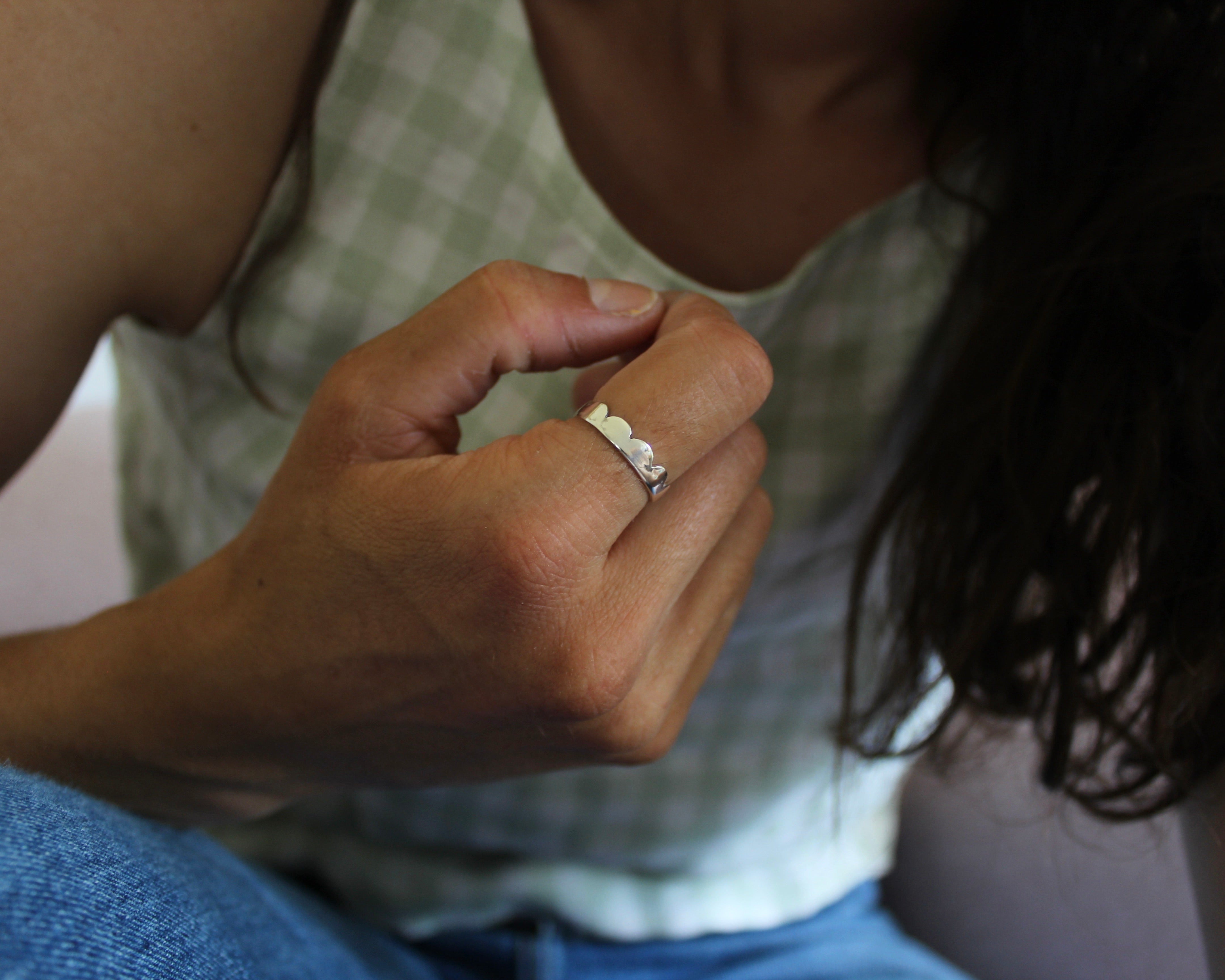 NUAGE, bague argent sterling.