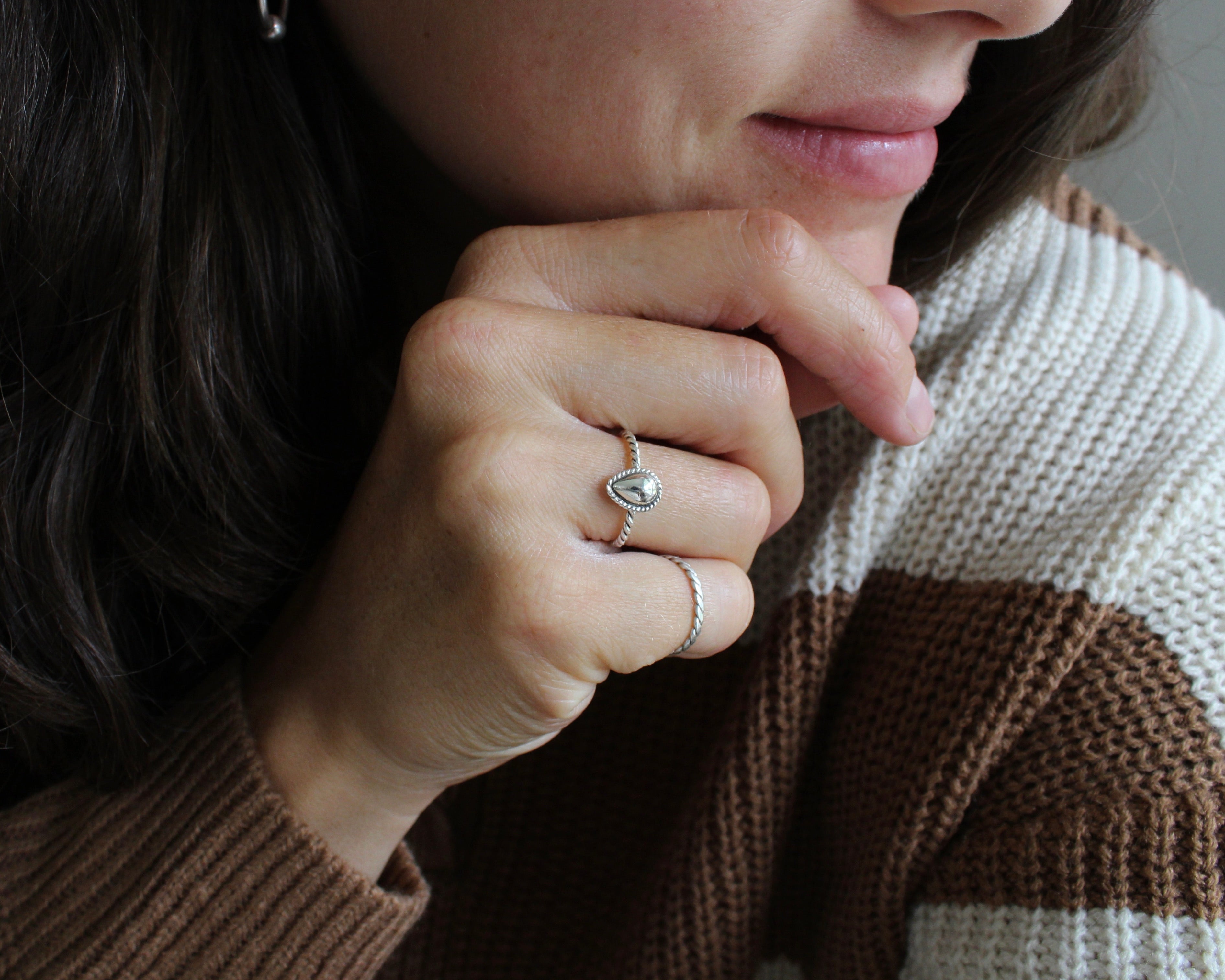 AVERSE, bague argent sterling.