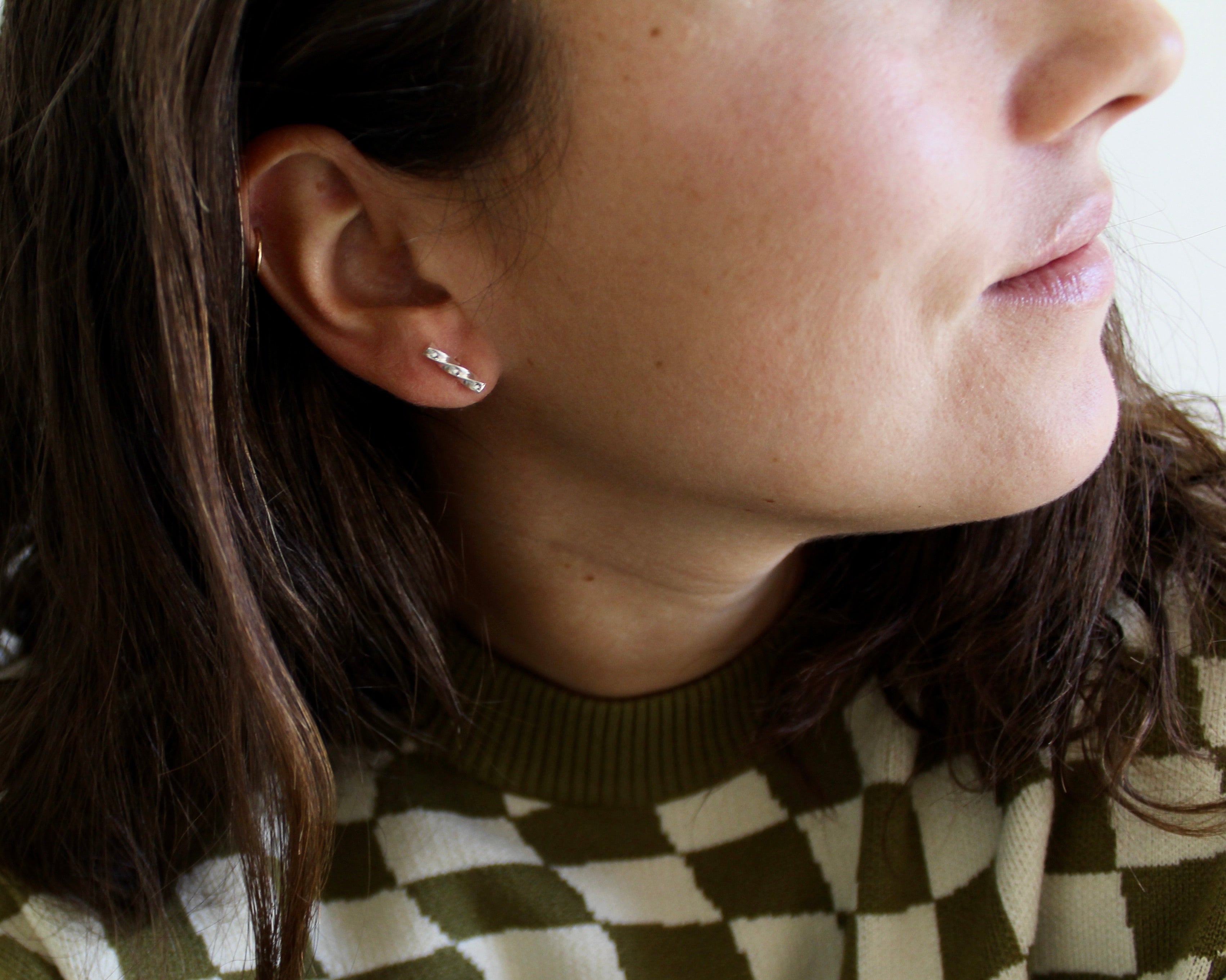 ELIE, boucle d'oreille argent sterling.