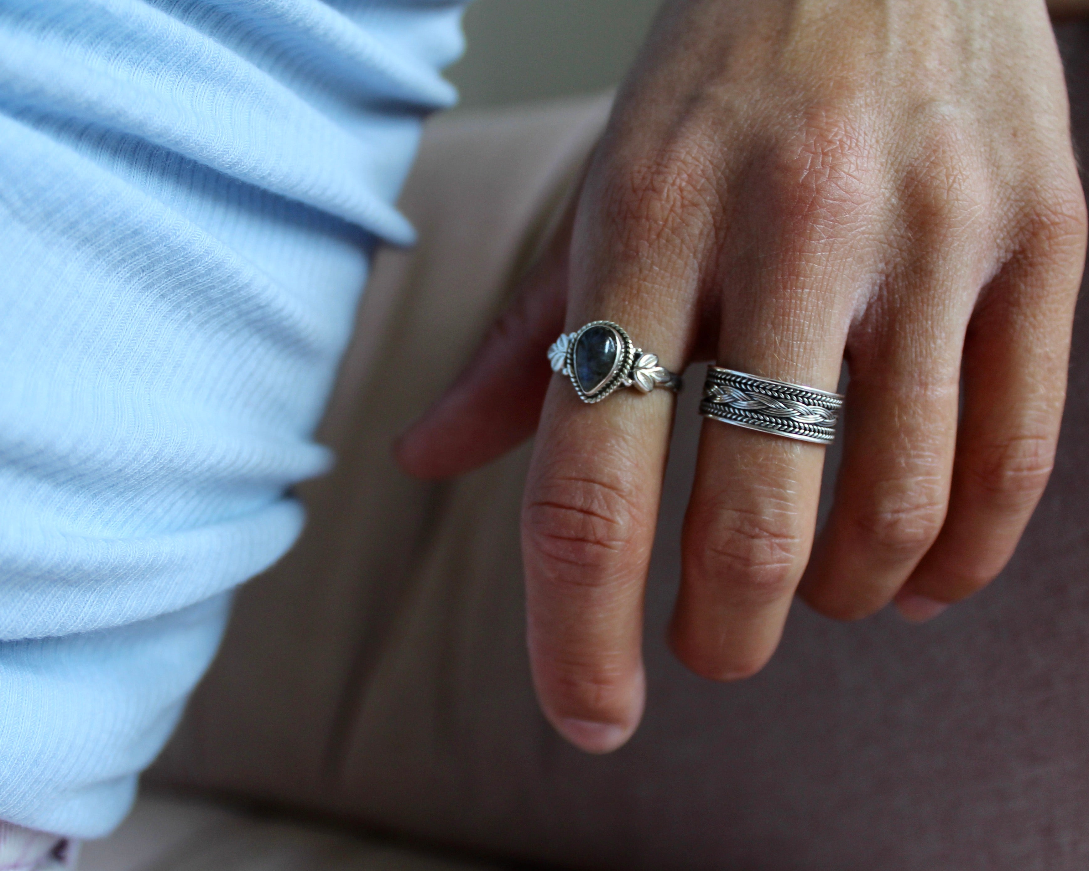 AURUN, Bague argent sterling.