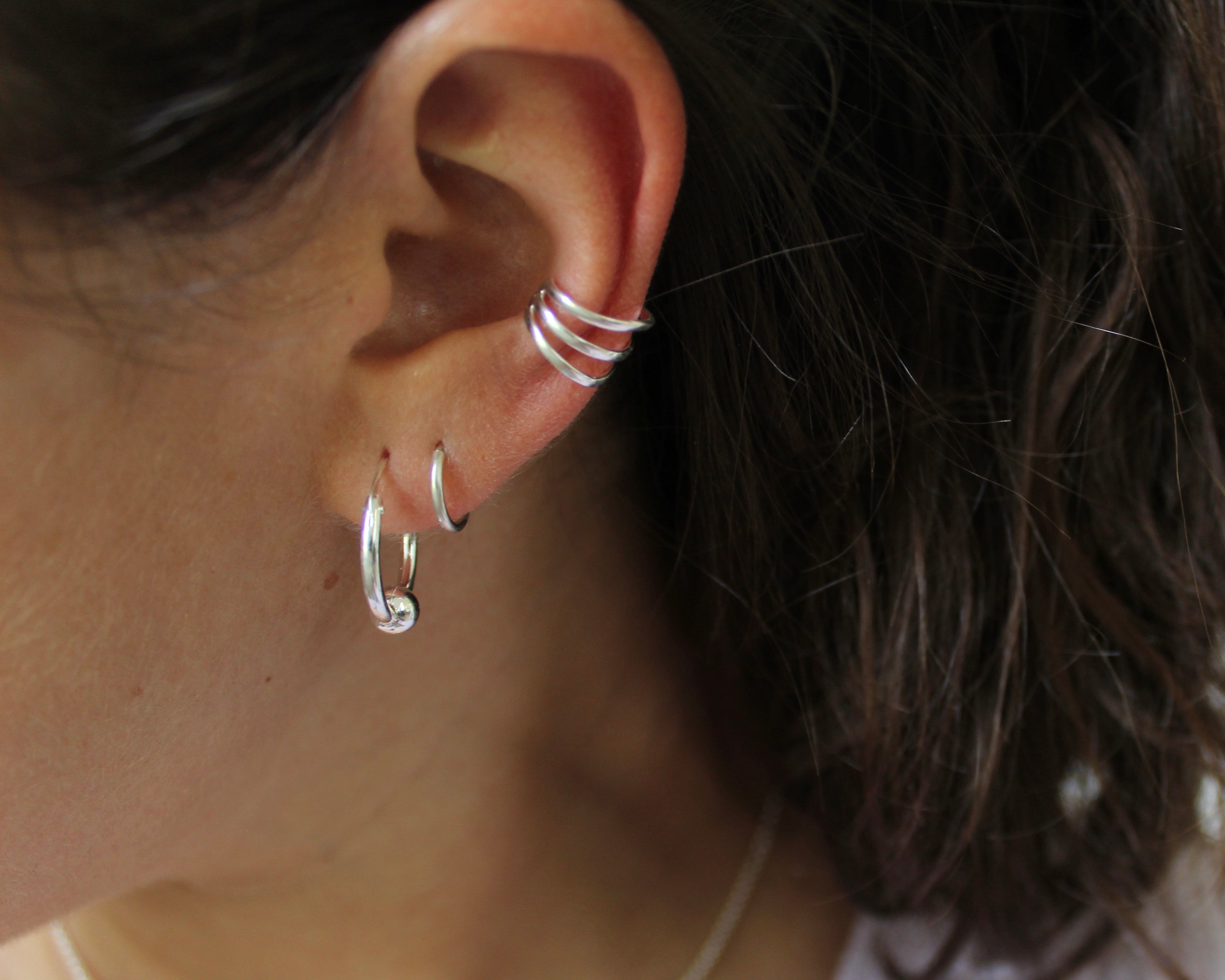 LORY, manchette d'oreille argent sterling.