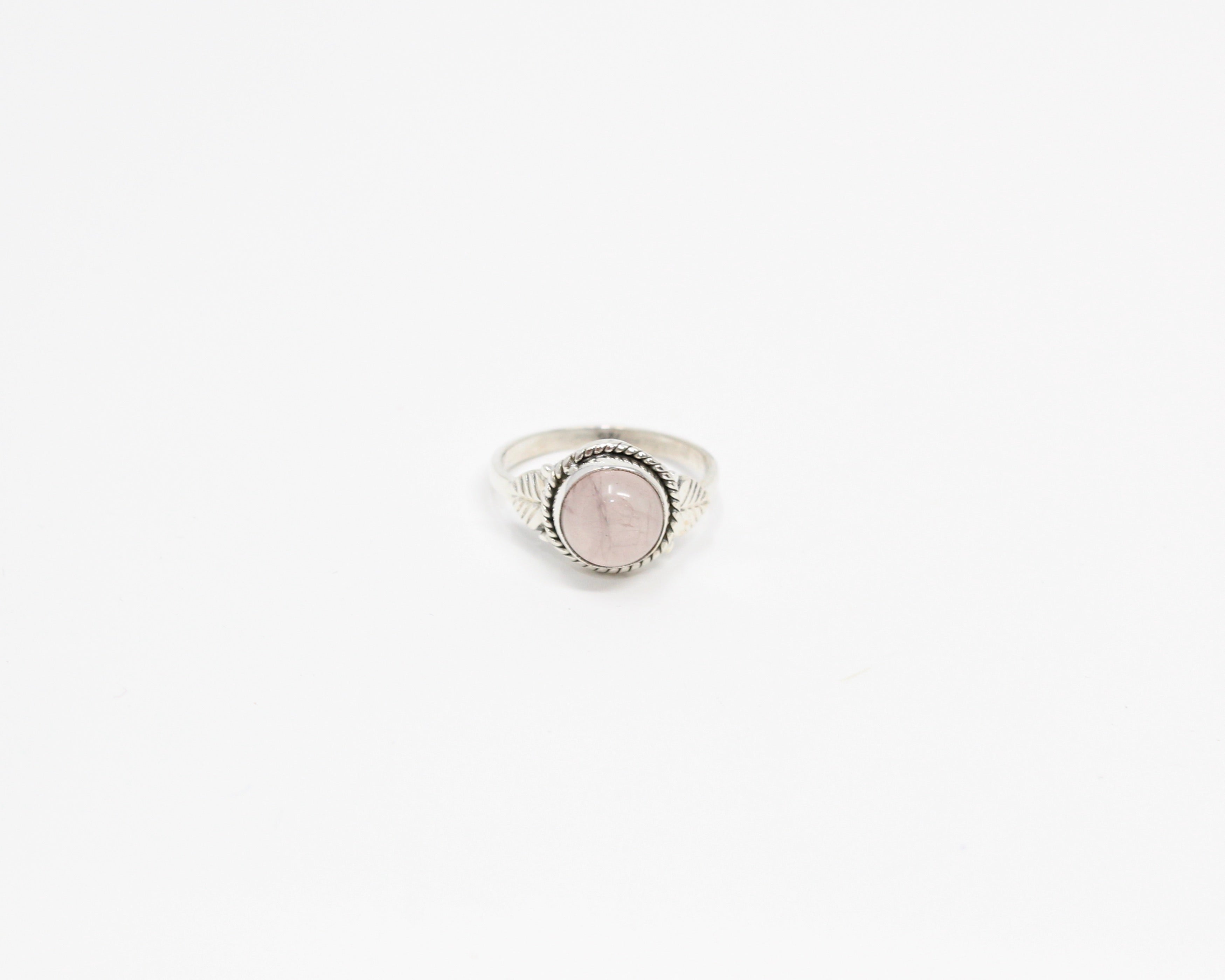 JOIE, bague argent sterling et pierre semi-précieuse, QUARTZ ROSE.