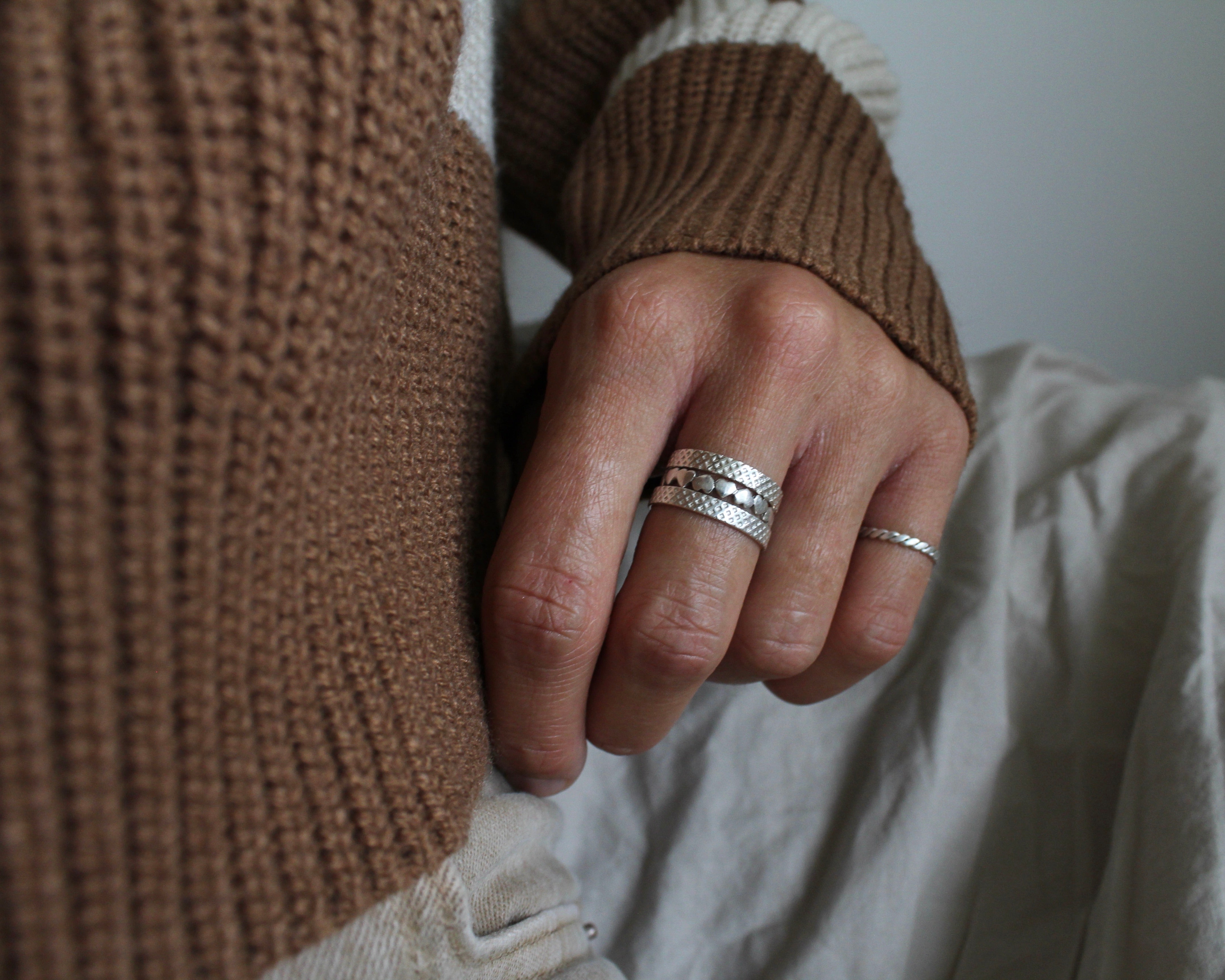 LOVE, bague argent sterling.