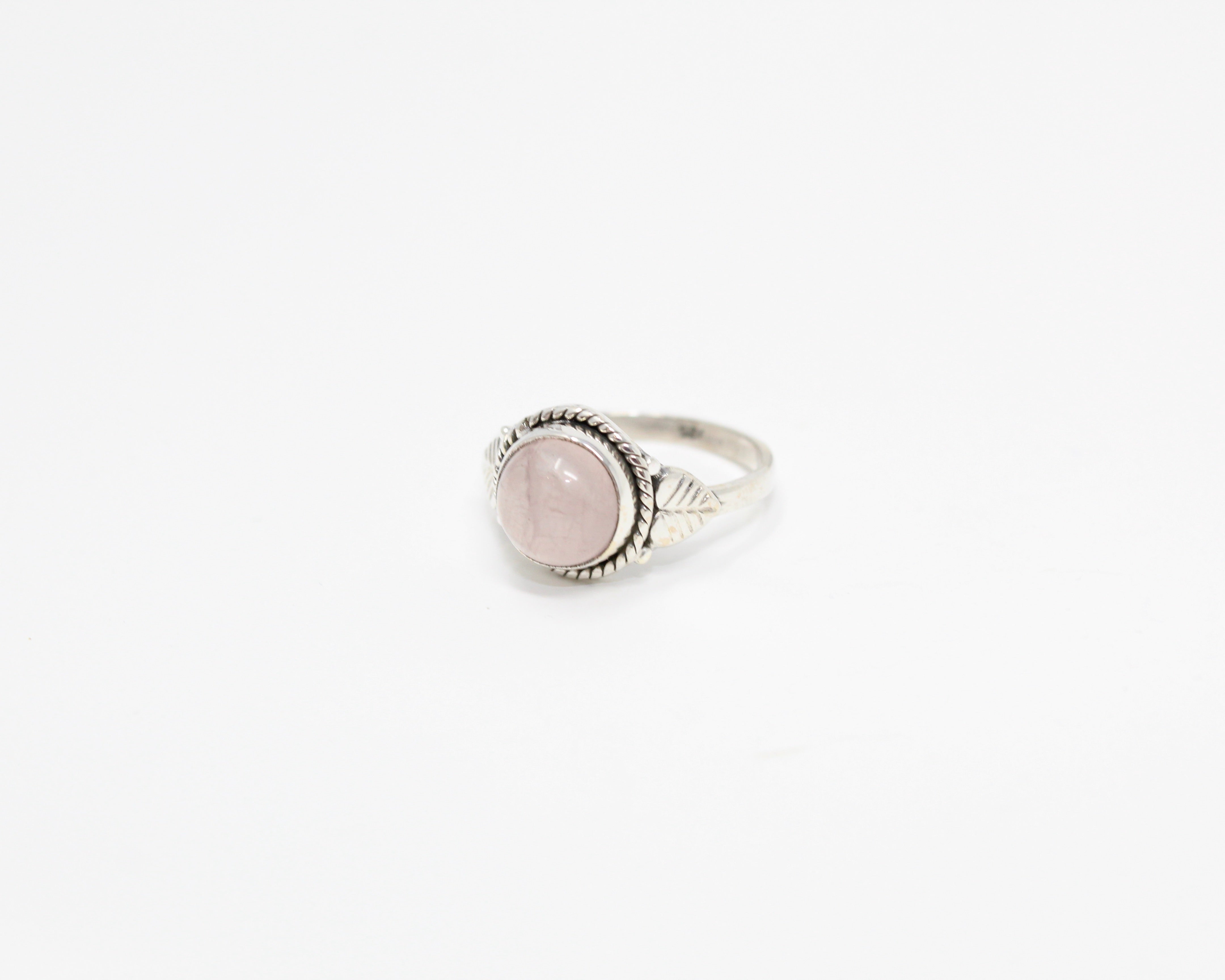 JOIE, bague argent sterling et pierre semi-précieuse, QUARTZ ROSE.