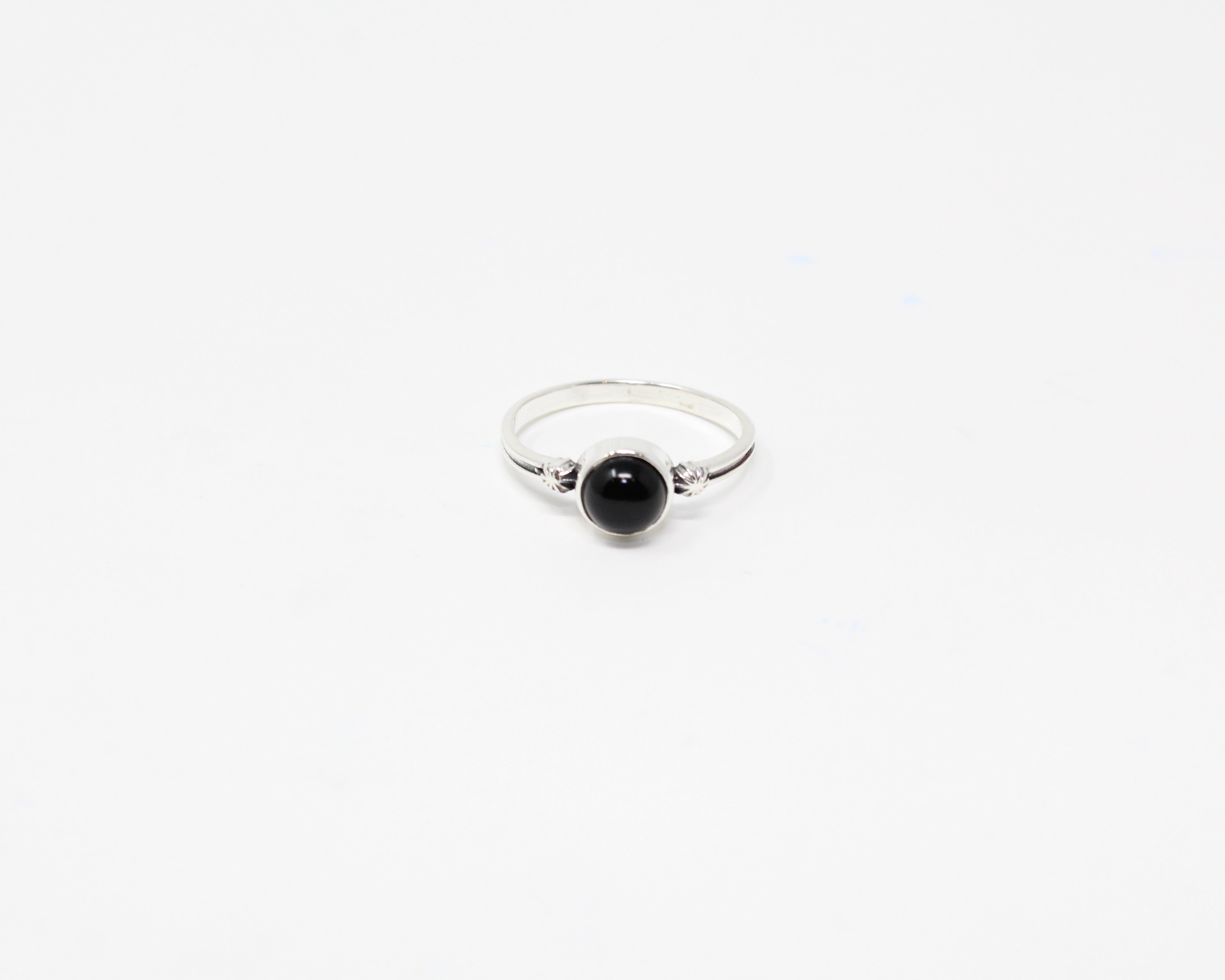  CHARME, bague argent sterling et pierre semi-précieuse, ONYX.