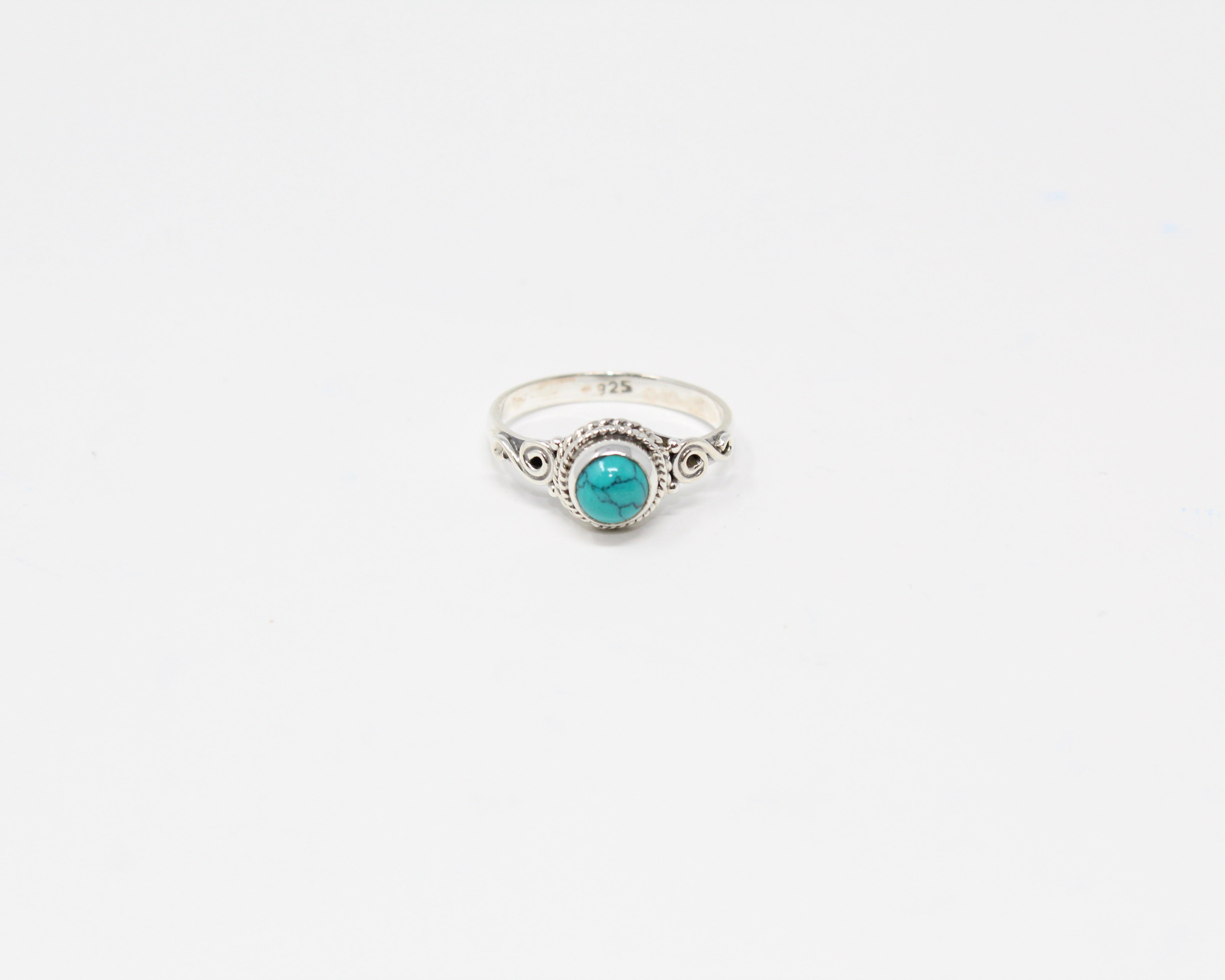 SINCÉRITÉ, bague argent sterling et pierre semi-précieuse, TURQUOISE.