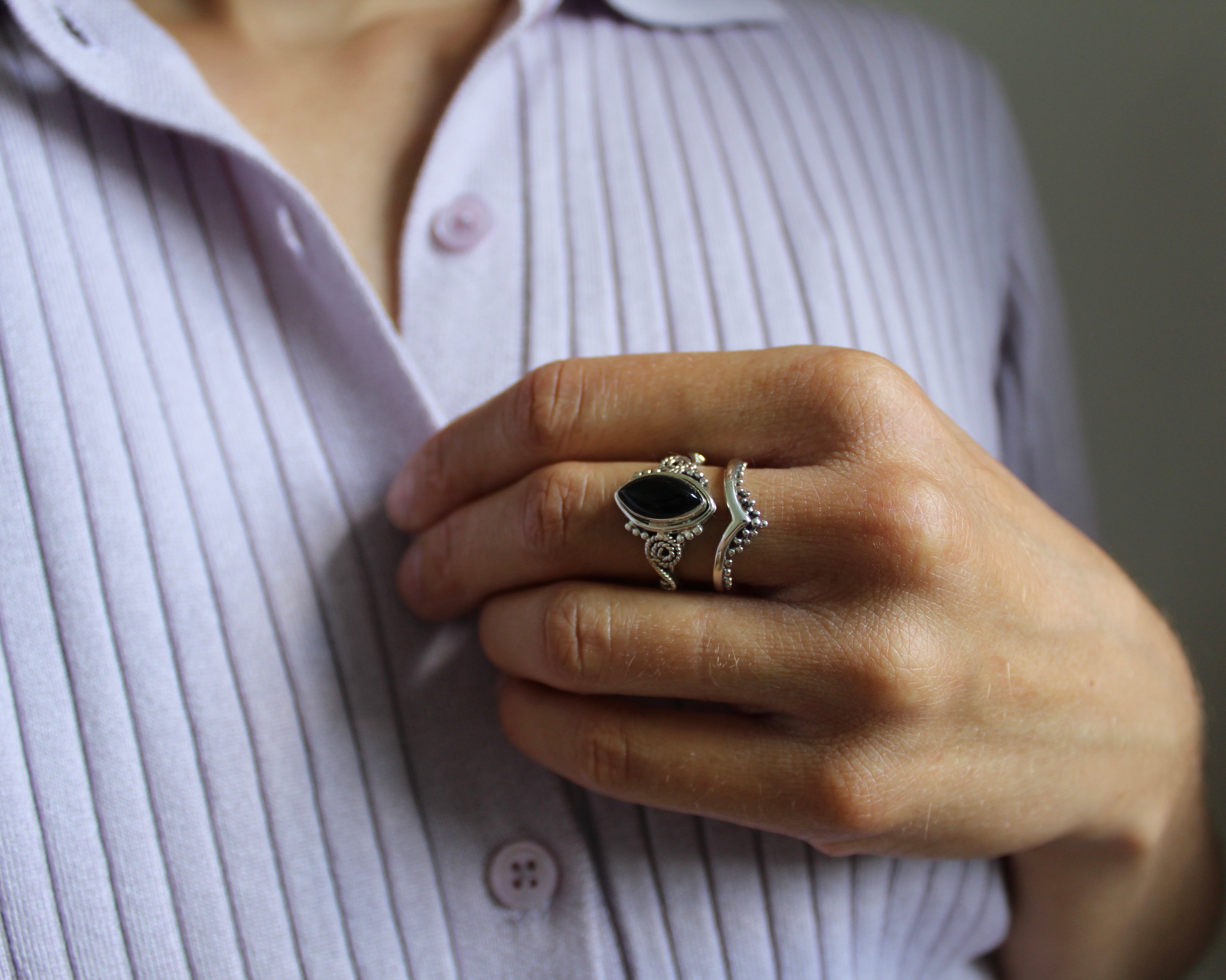 ORAGE, bague argent sterling.