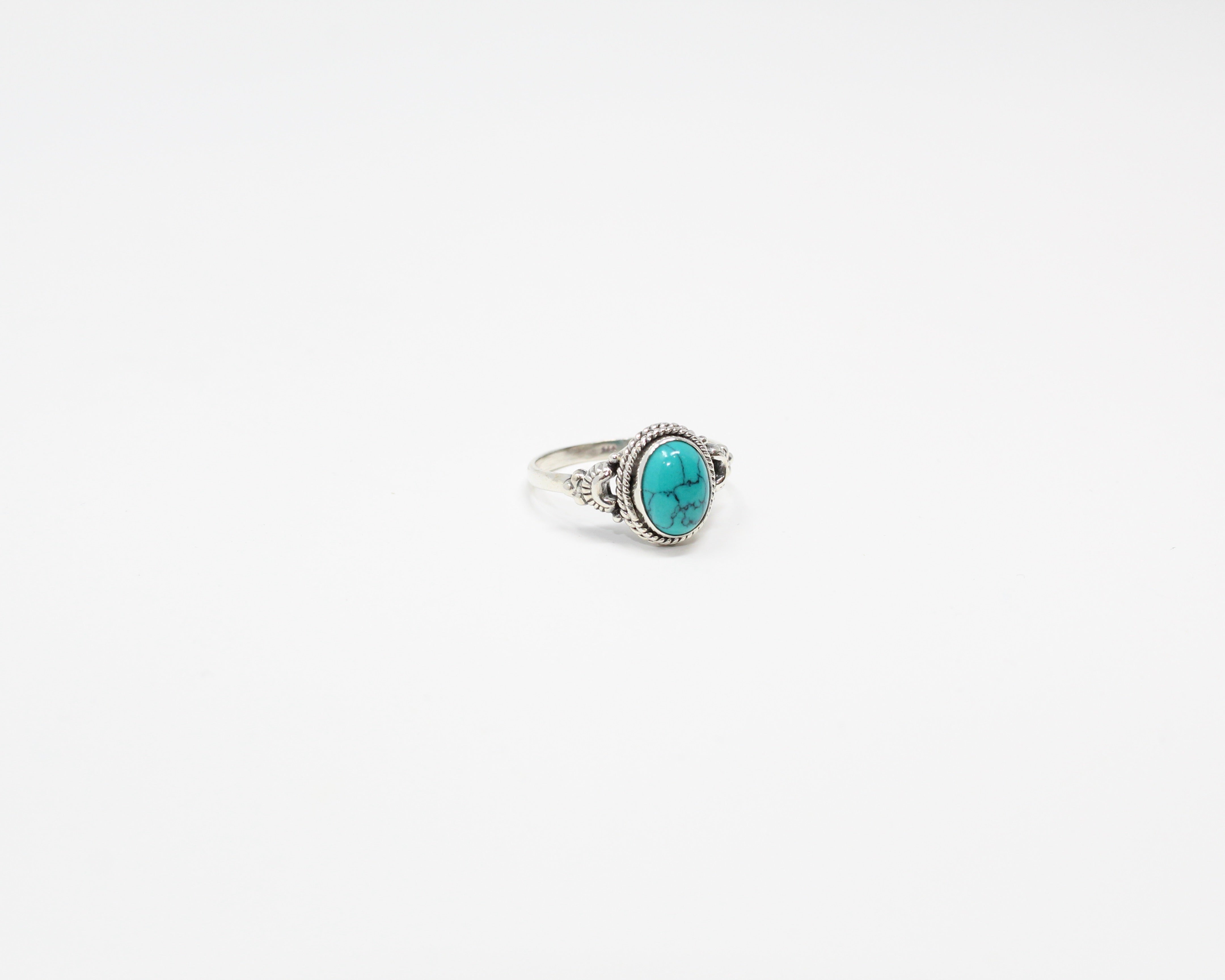 COURAGE, bague en argent sterling et pierre semi-précieuse, TURQUOISE.