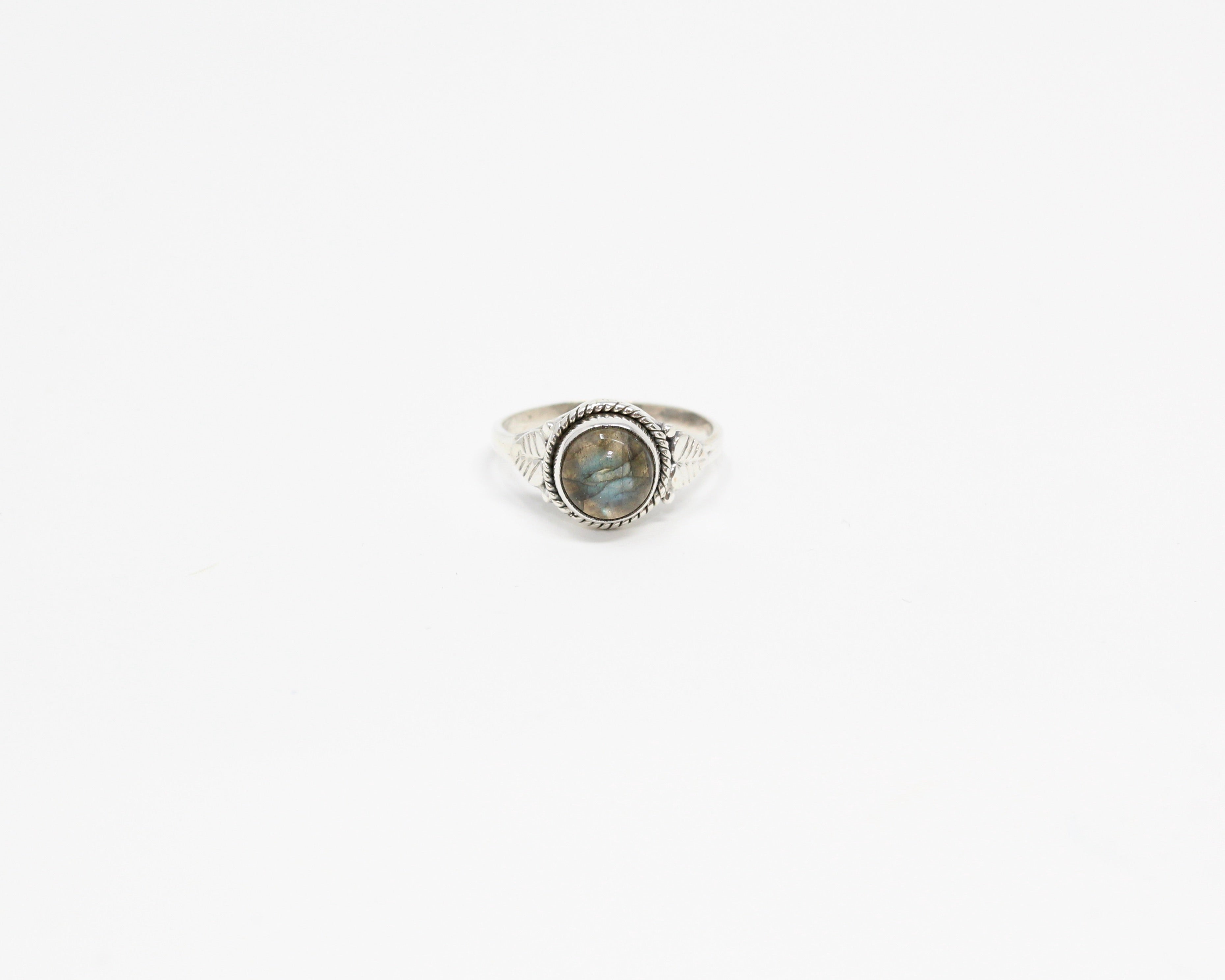 JOIE, bague argent sterling et pierre semi-précieuse, LABRADORITE.