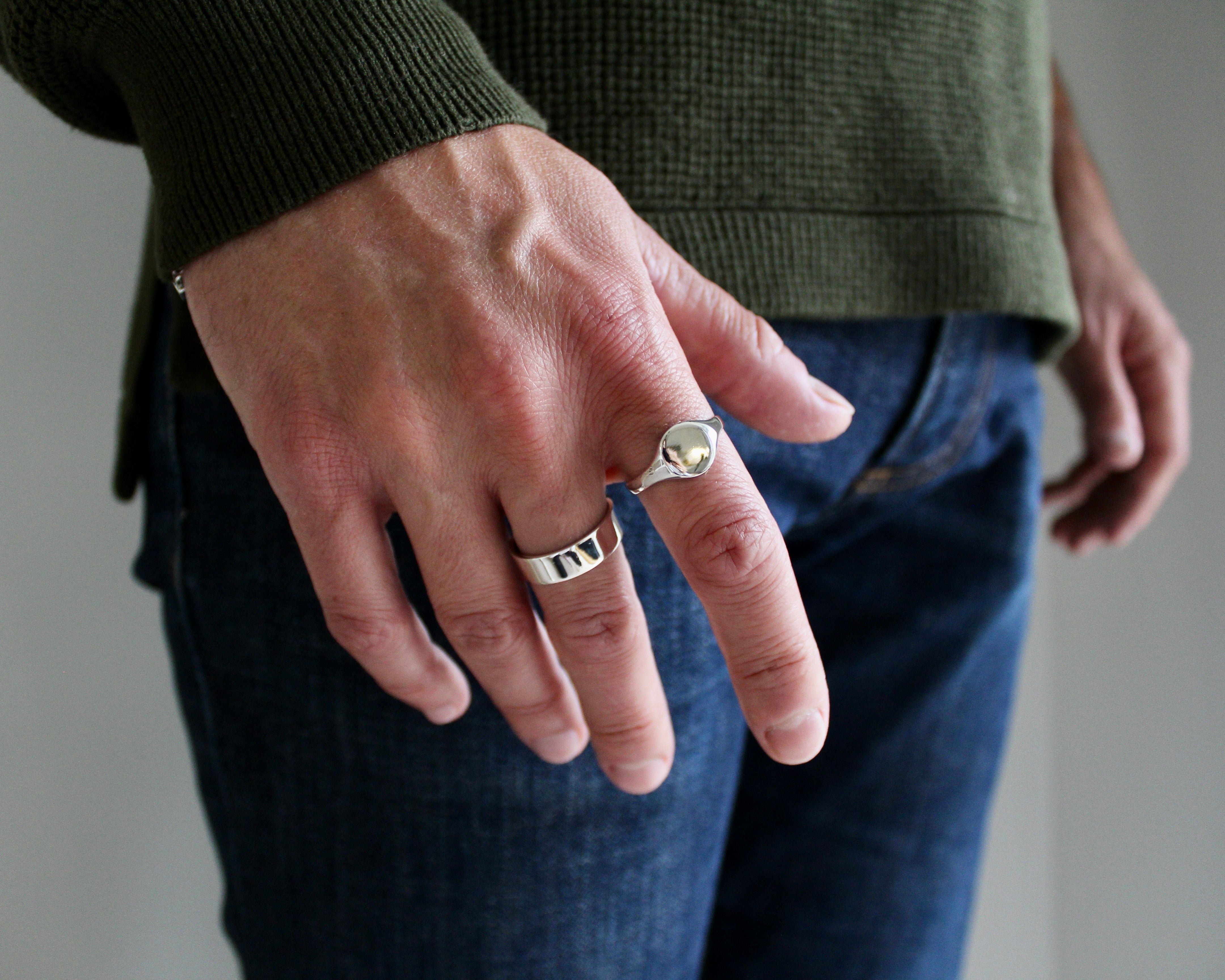 TRISTAN, bague unisexe argent sterling.