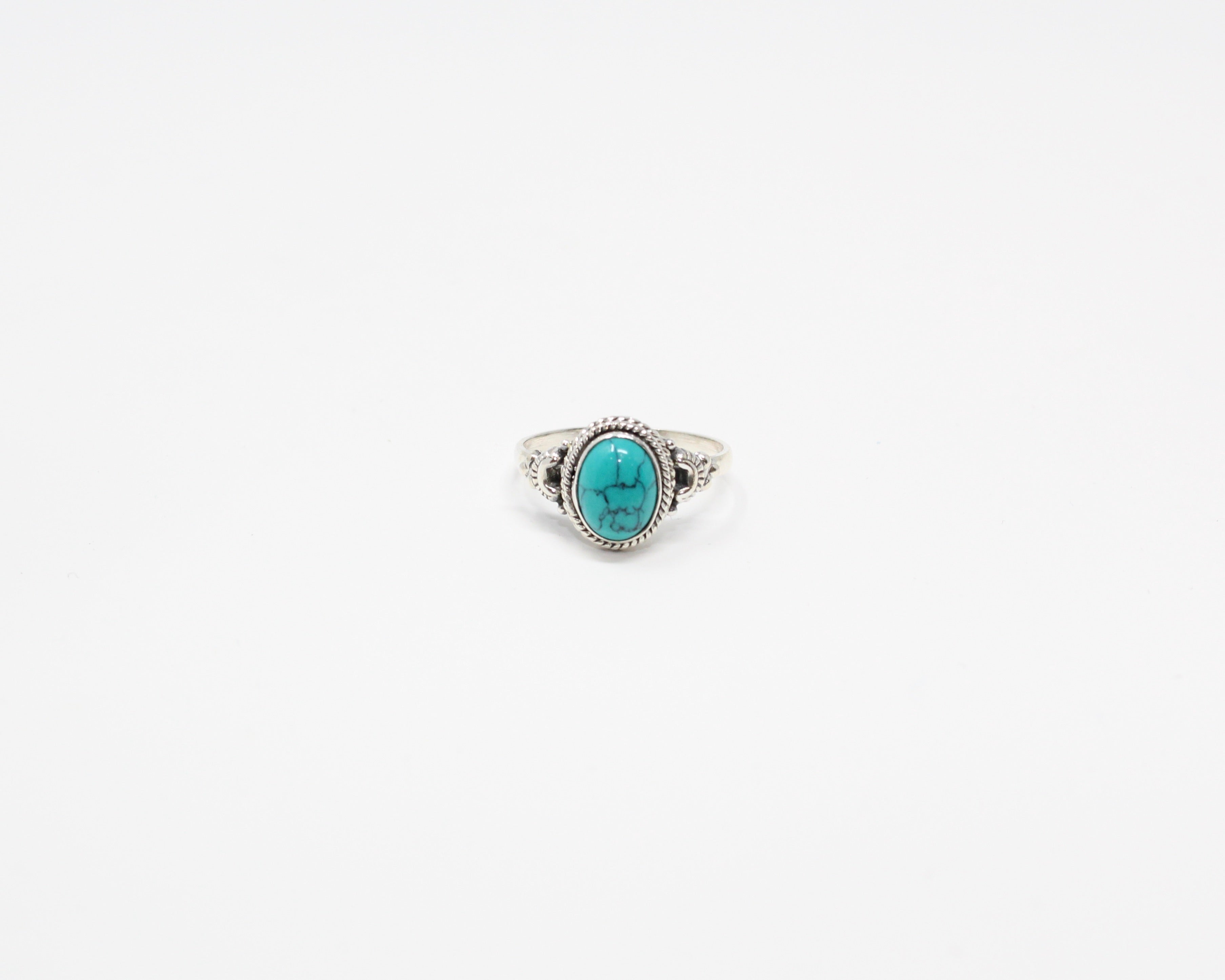 COURAGE, bague en argent sterling et pierre semi-précieuse, TURQUOISE.