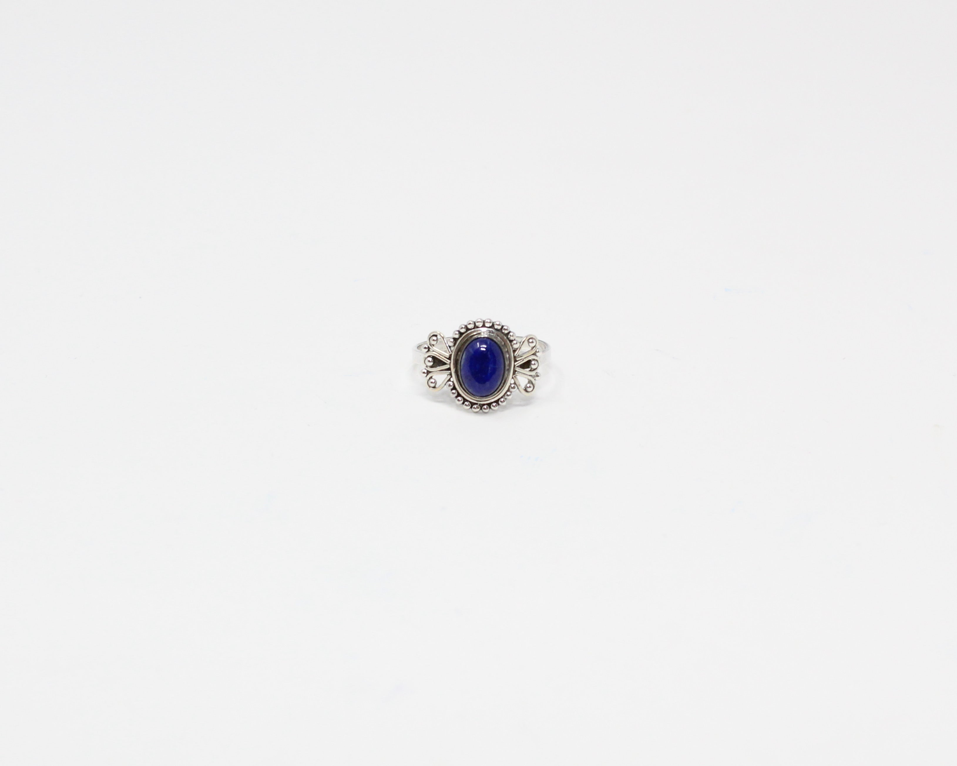 TENDRESSE, bague argent sterling, pierre semi-précieuse, lapis-lazuli.