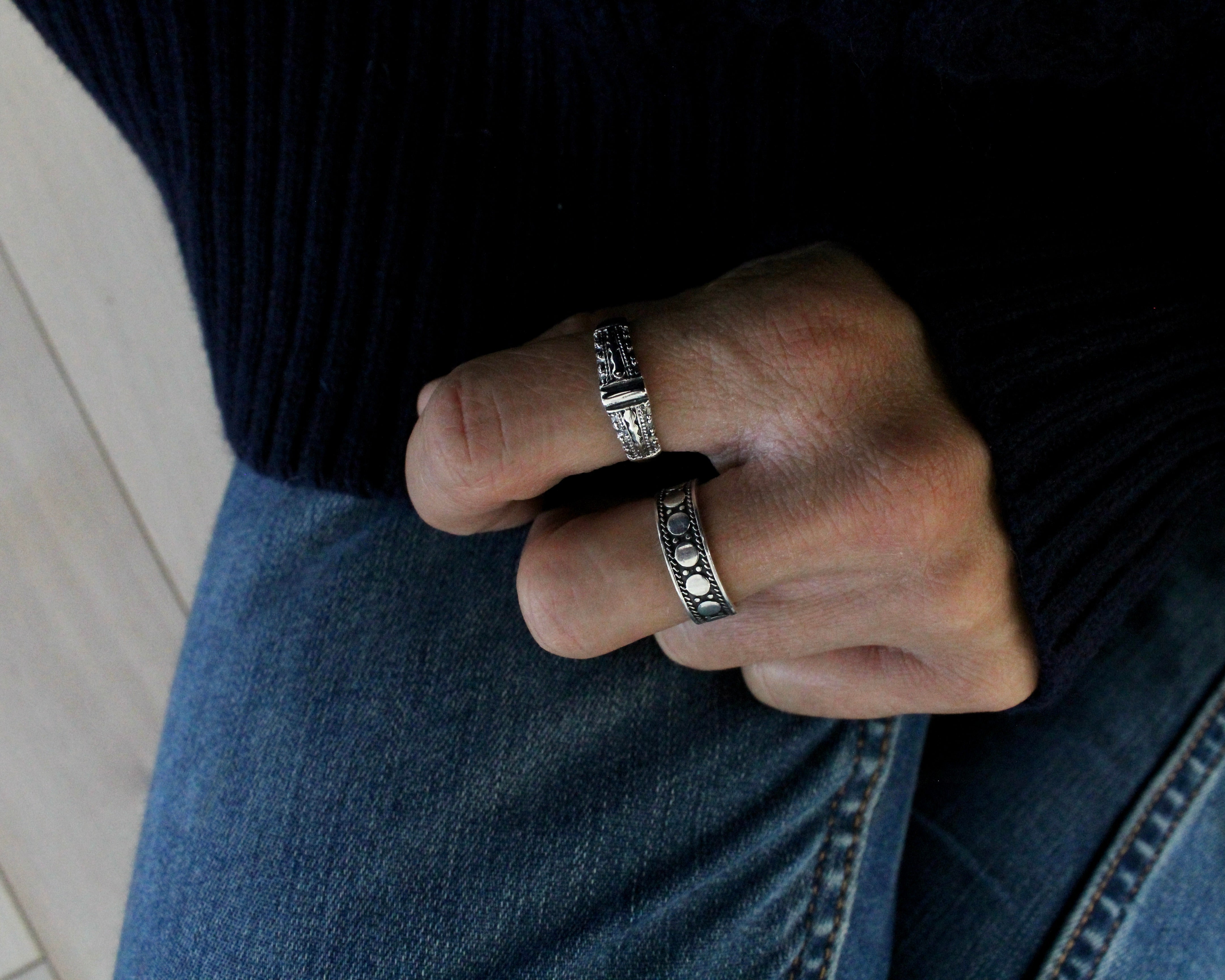 CHAO, bague argent sterling.