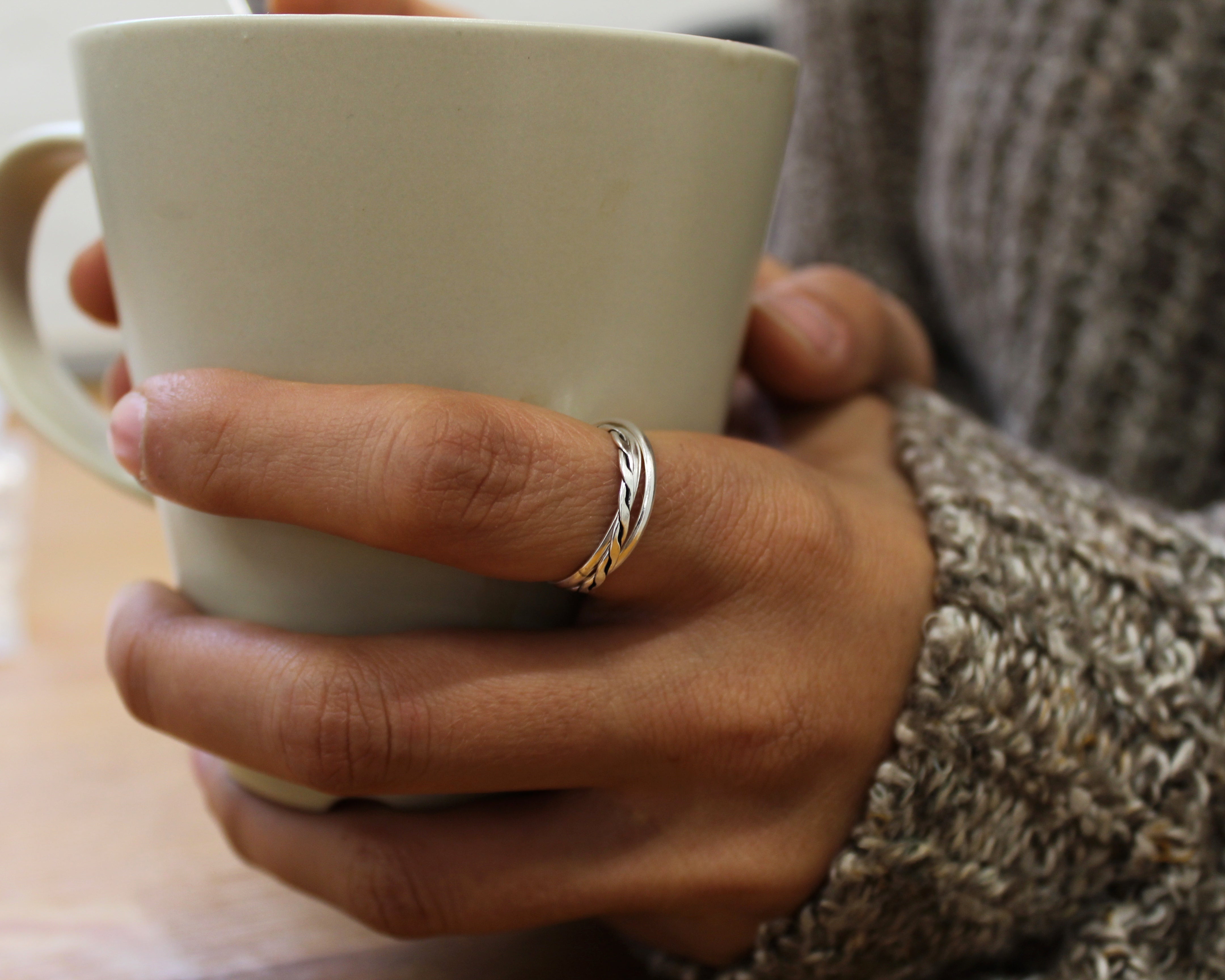 STEPH, bague argent sterling.