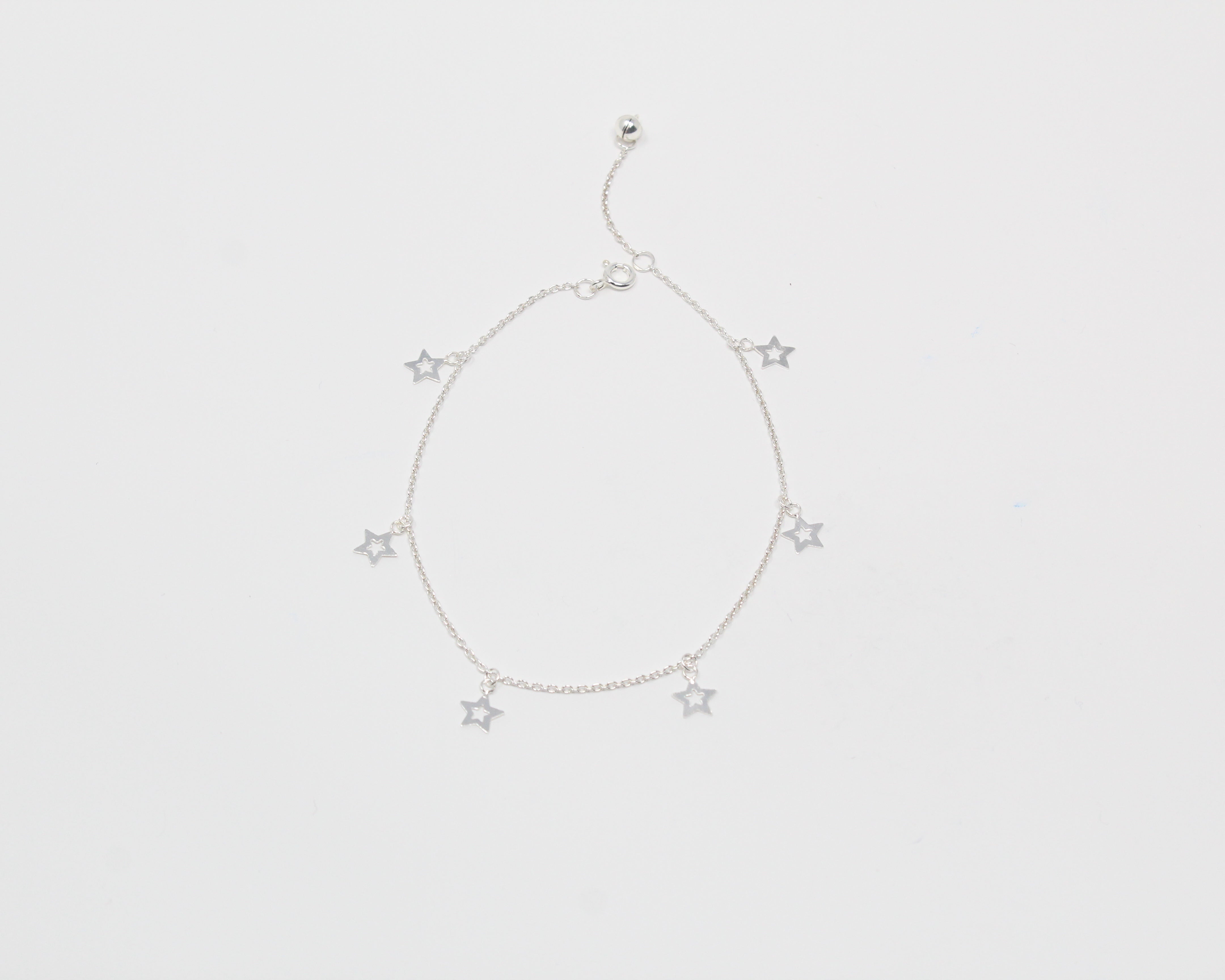 ÉTOILE, bracelet de cheville argent sterling.